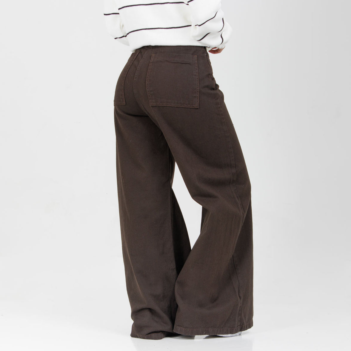 Jean wide leg 2852 Rigido cafe