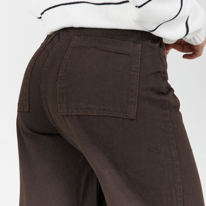 Jean wide leg 2852 Rigido cafe