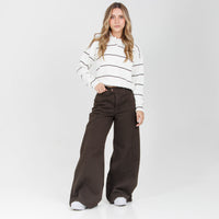 Jean wide leg 2852 Rigido cafe