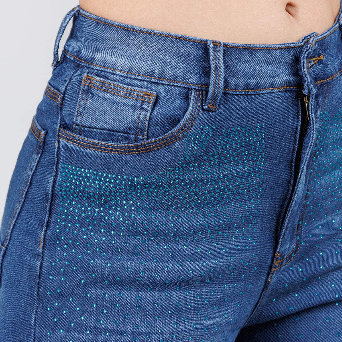 Jean Axspen Wide Leg Brillos  Ox-2788