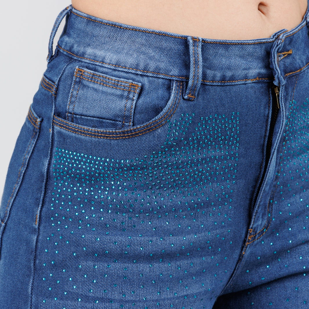 Jean Axspen Wide Leg Brillos  Ox-2788