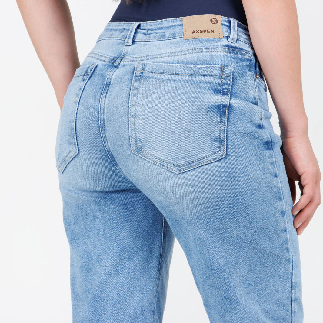 Jean Axspen Mom Fit Ax-3018 Rigido