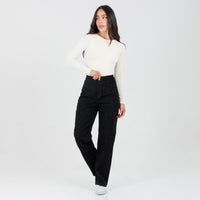 Jean Axspen Mom Fit Brillos  Ox-2899 Negro