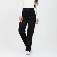 Jean Axspen Mom Fit Brillos  Ox-2899 Negro