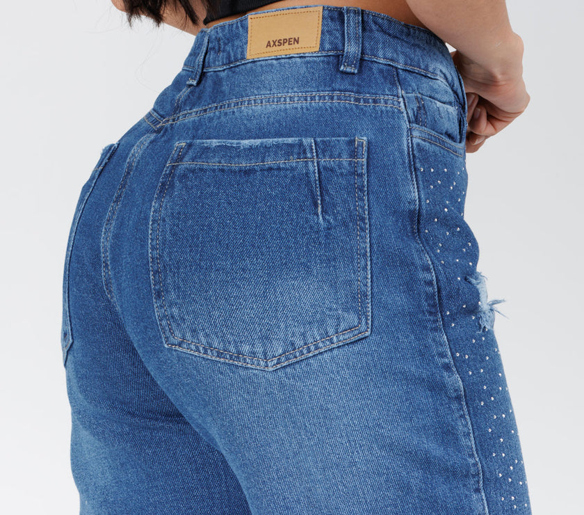 Jean Axspen Mom Fit Ax-2708 Brillos