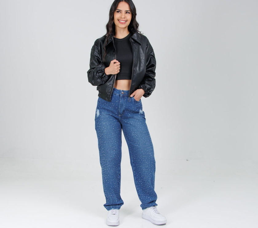 Jean Axspen Mom Fit Ax-2708 Brillos