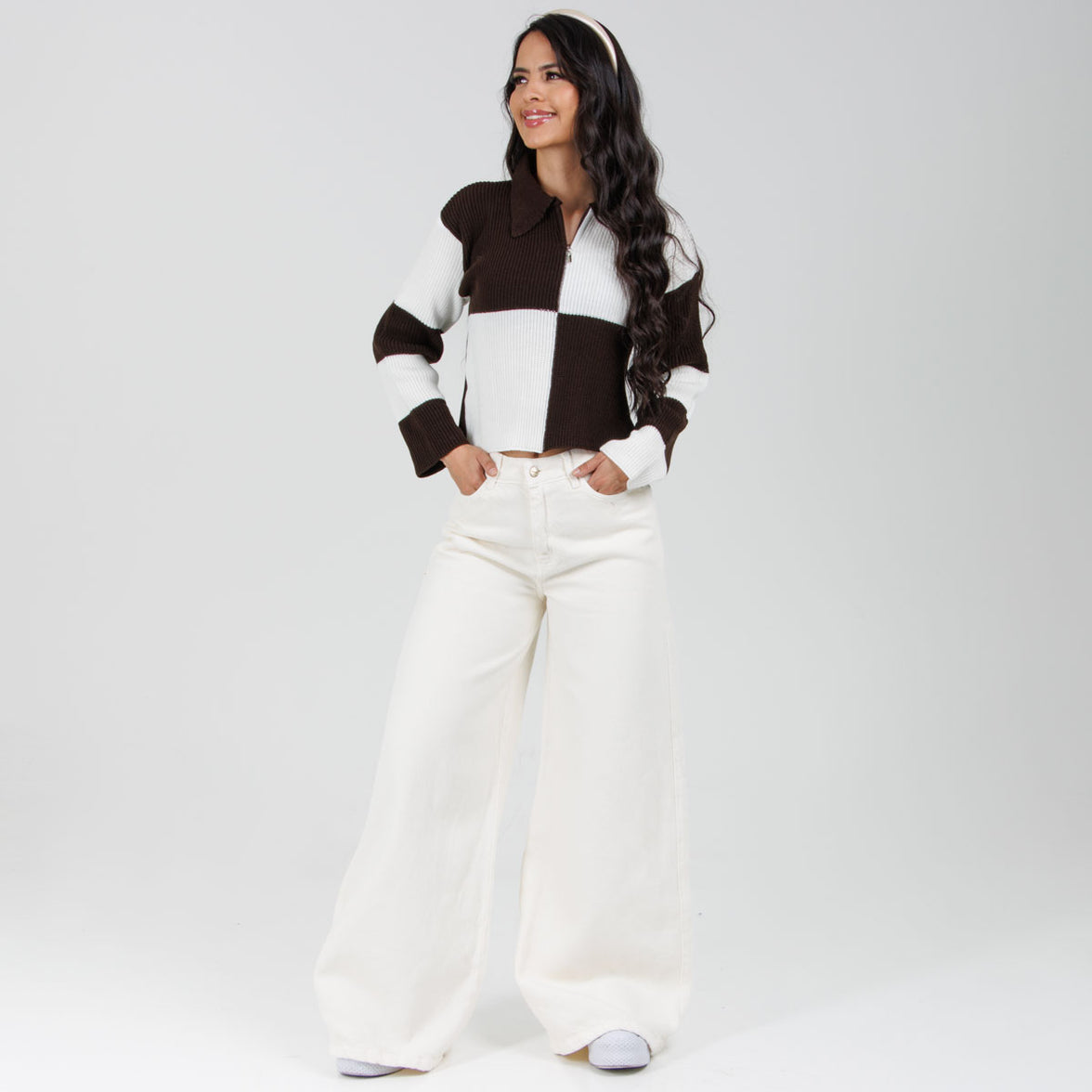 Jean Axspen Wide Leg Ax-2963 Marfil