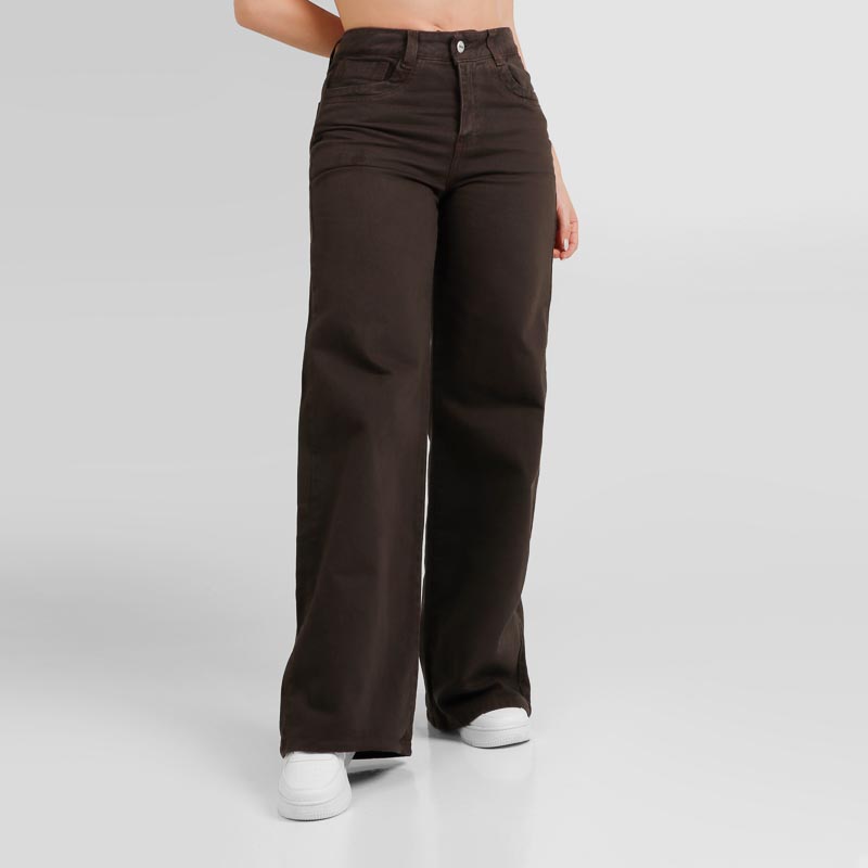 Jean Wide Leg Ax-3043 Cafe Rigido