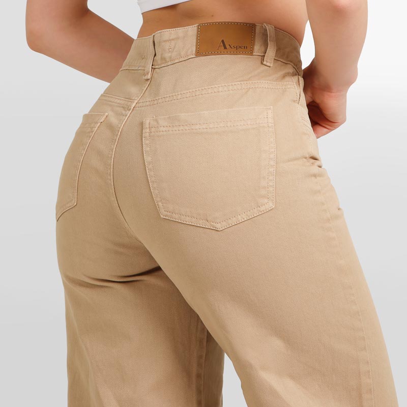 Jean Axspen Wide Leg Ax-2868 Beige