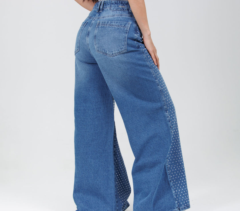 Jean Axspen wide Leg Brillos Ax-2842