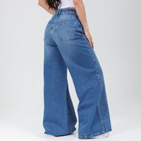 Jean Axspen wide Leg Brillos Ax-2842