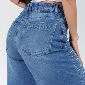 Jean Axspen wide Leg Brillos Ax-2842