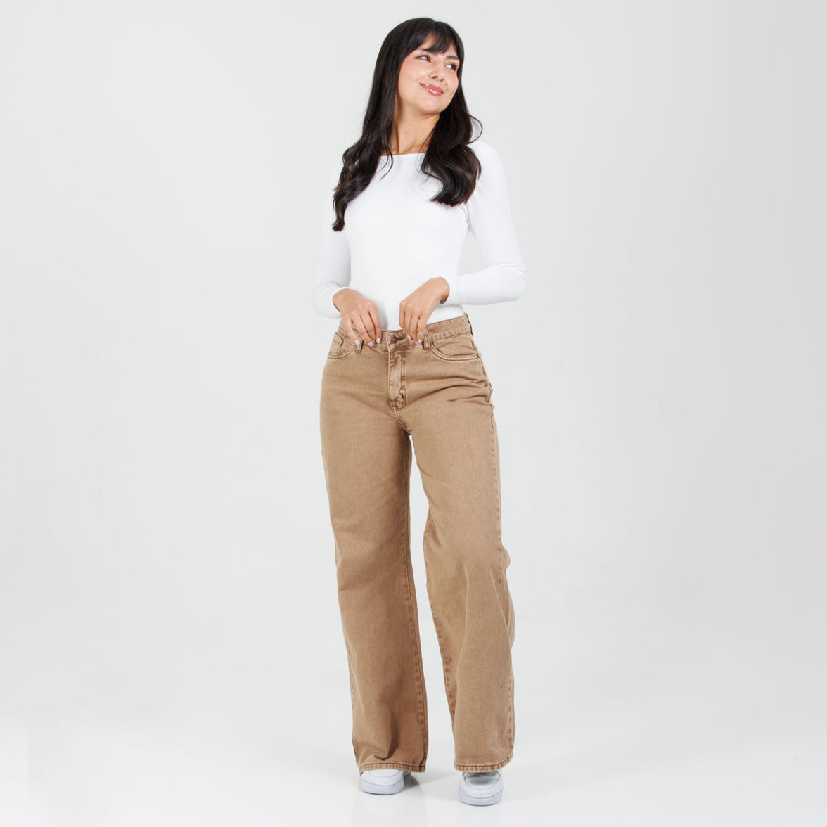 Jean Wide Leg Camel Ax-3013 Rigido