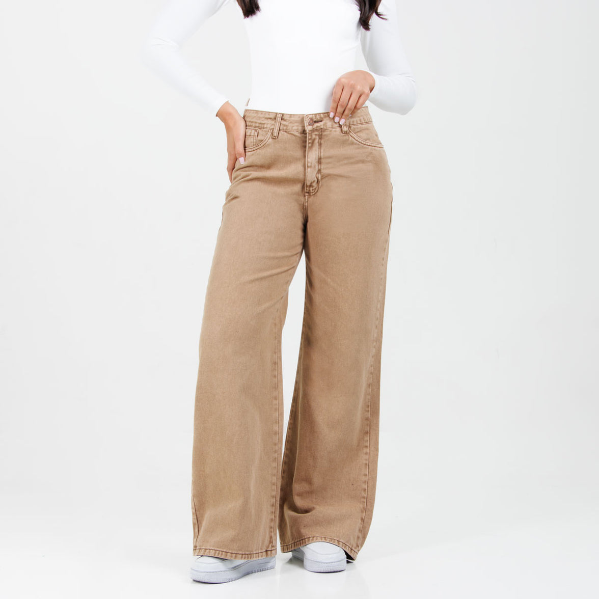 Jean Wide Leg Camel Ax-3013 Rigido