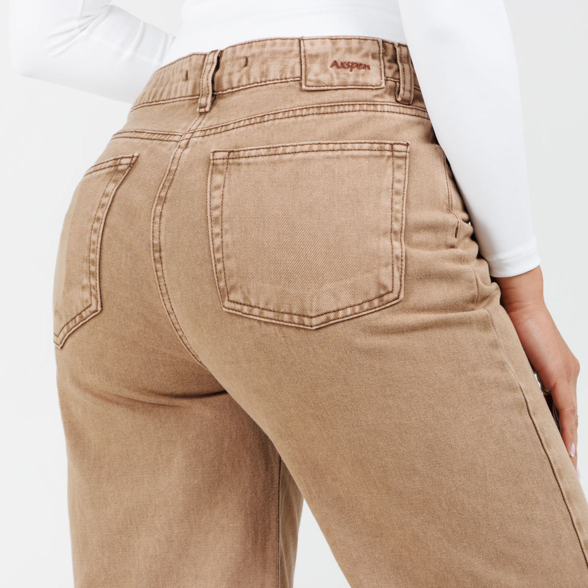Jean Wide Leg Camel Ax-3013 Rigido