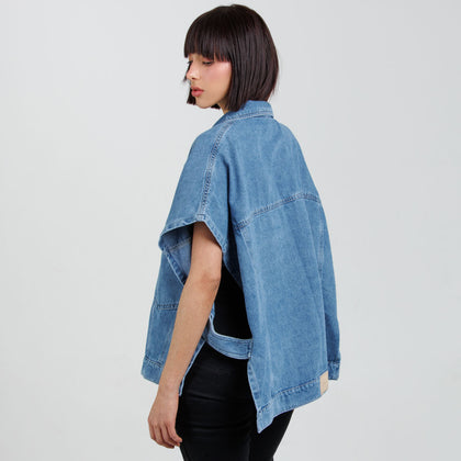 Poncho denim Axspen B1768