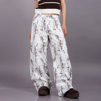 Jean Wide Leg Marfil Ax-3109 Rigido