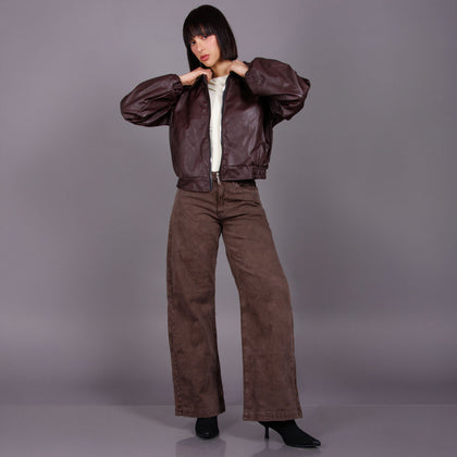 Jean Wide Leg Cafe Ax-3103 Rigido