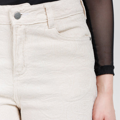 Jean Wide Leg Marfil Ax-3076 Rigido