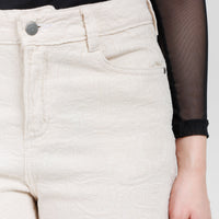 Jean Wide Leg Marfil Ax-3076 Rigido
