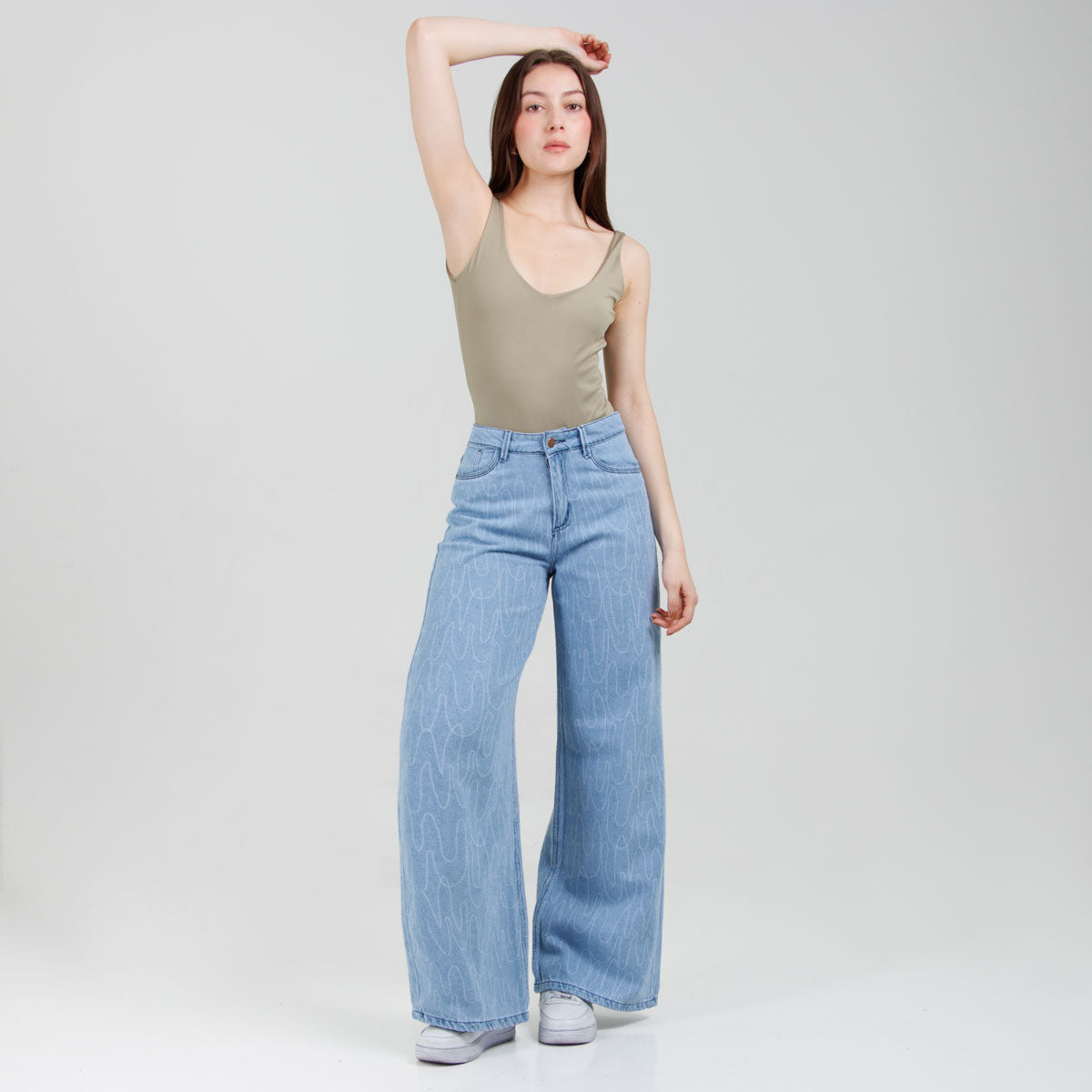 Jean Wide Leg  Ax-3077 Rigido