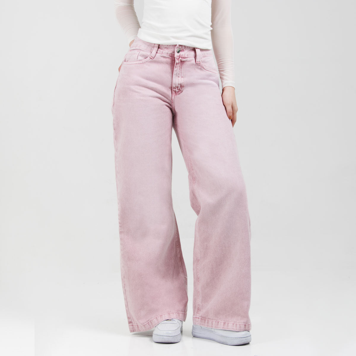 Jean Wide Leg Rosa Ax-3063 Rigido