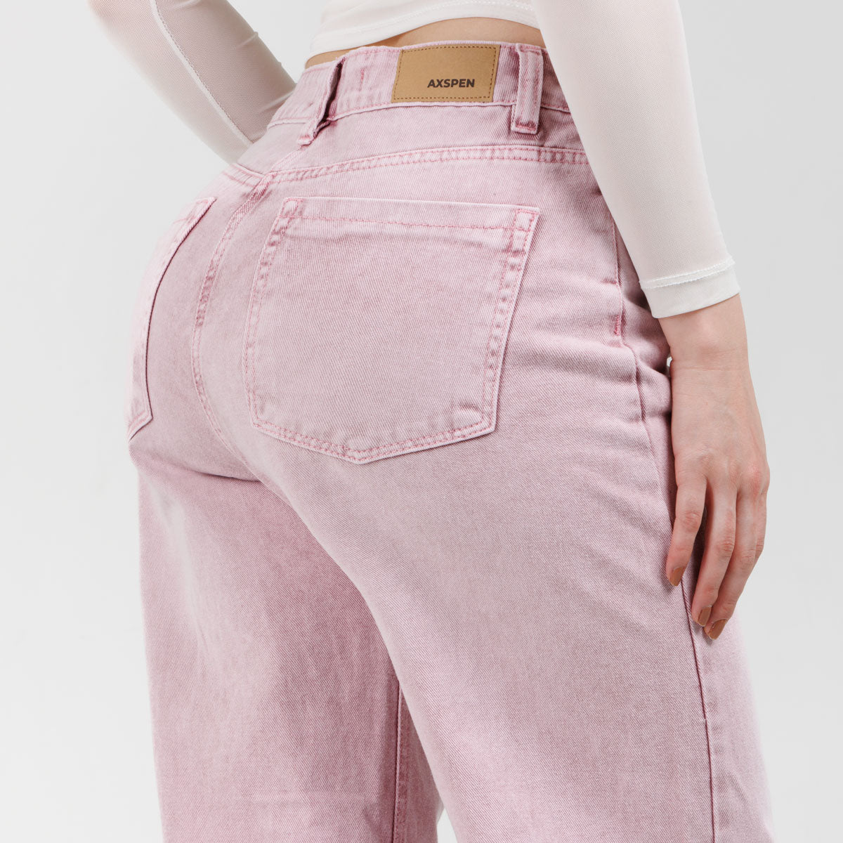Jean Wide Leg Rosa Ax-3063 Rigido