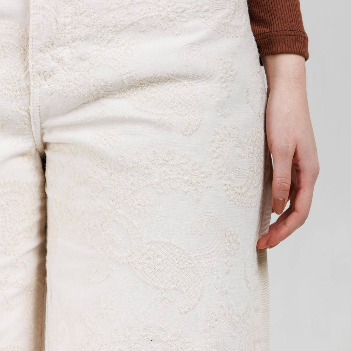 Jean Wide Leg Marfil Ax-3070 Rigido
