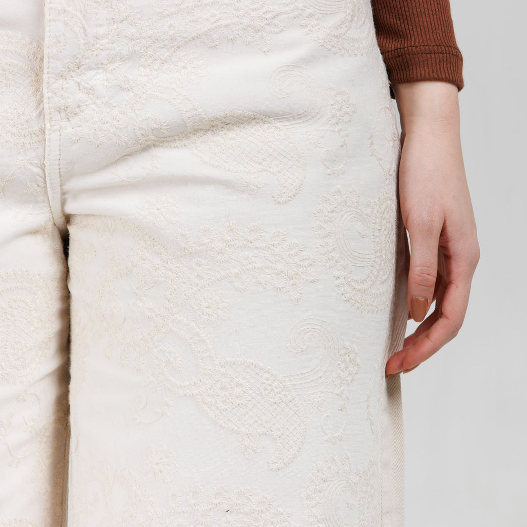 Jean Wide Leg Marfil Ax-3070 Rigido