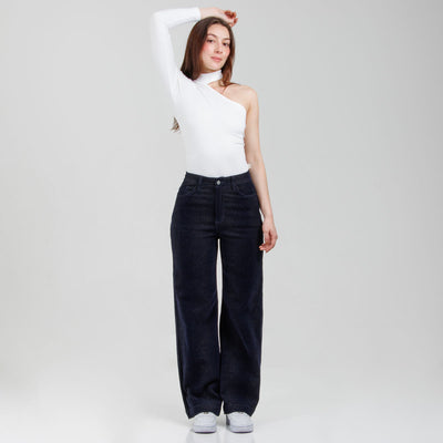 Pantalón Wide Leg Azul Ax-3083 licrado