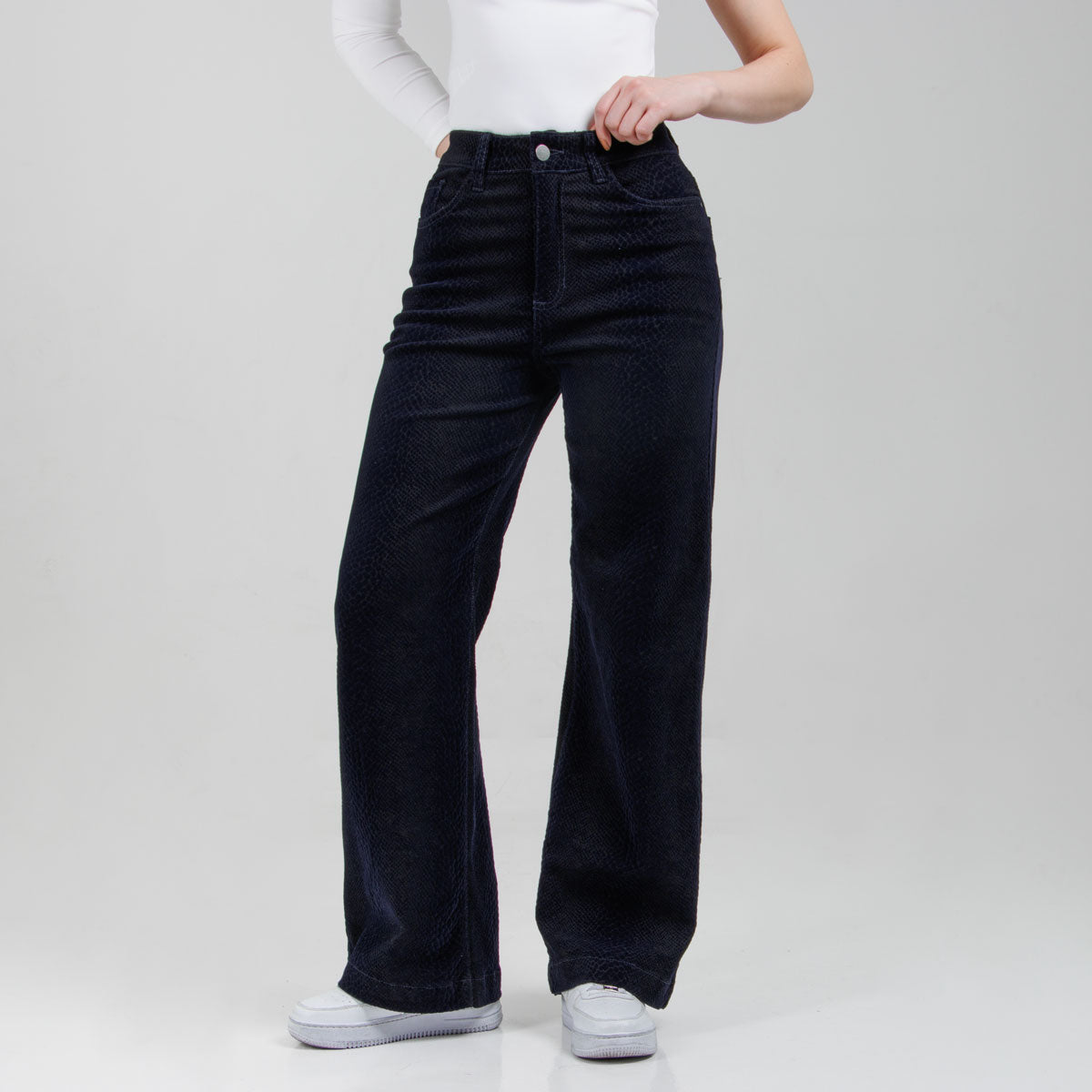 Pantalón Wide Leg Azul Ax-3083 licrado