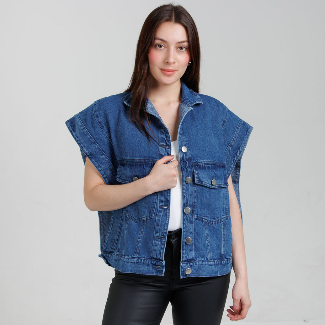 Poncho denim Axspen B1809