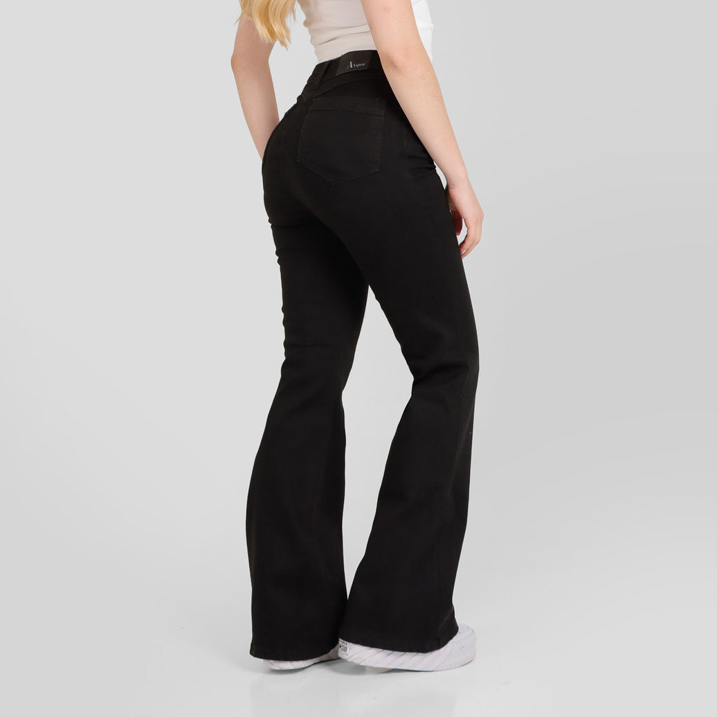 Pantalón Drill Flare Negro Ax-3060 Licrado