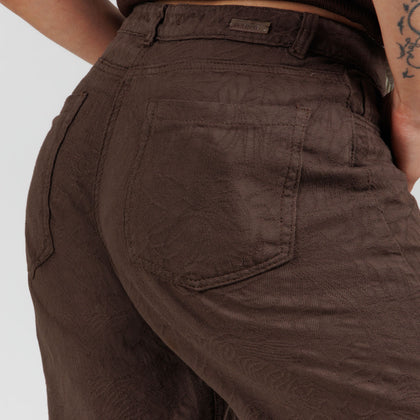 Jean Wide Leg Cafe Ax-3103 Rigido