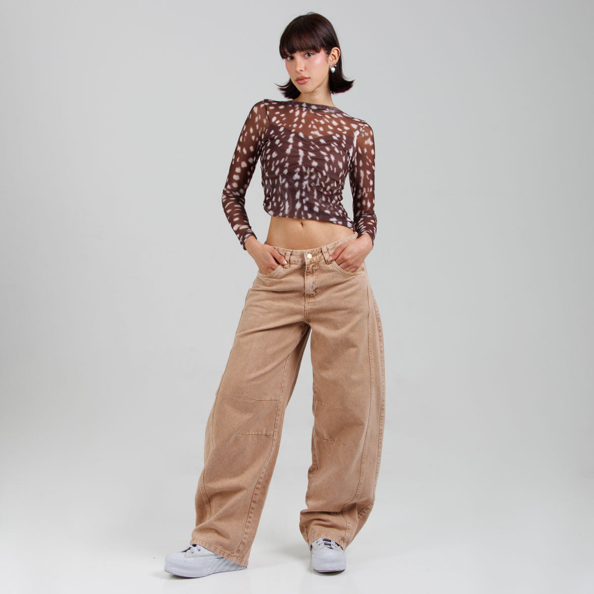 Jean Baggy Camel Ax-2822 Rigido