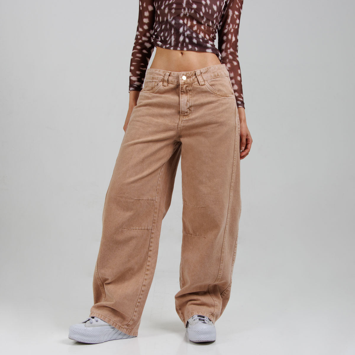 Jean Baggy Camel Ax-2822 Rigido