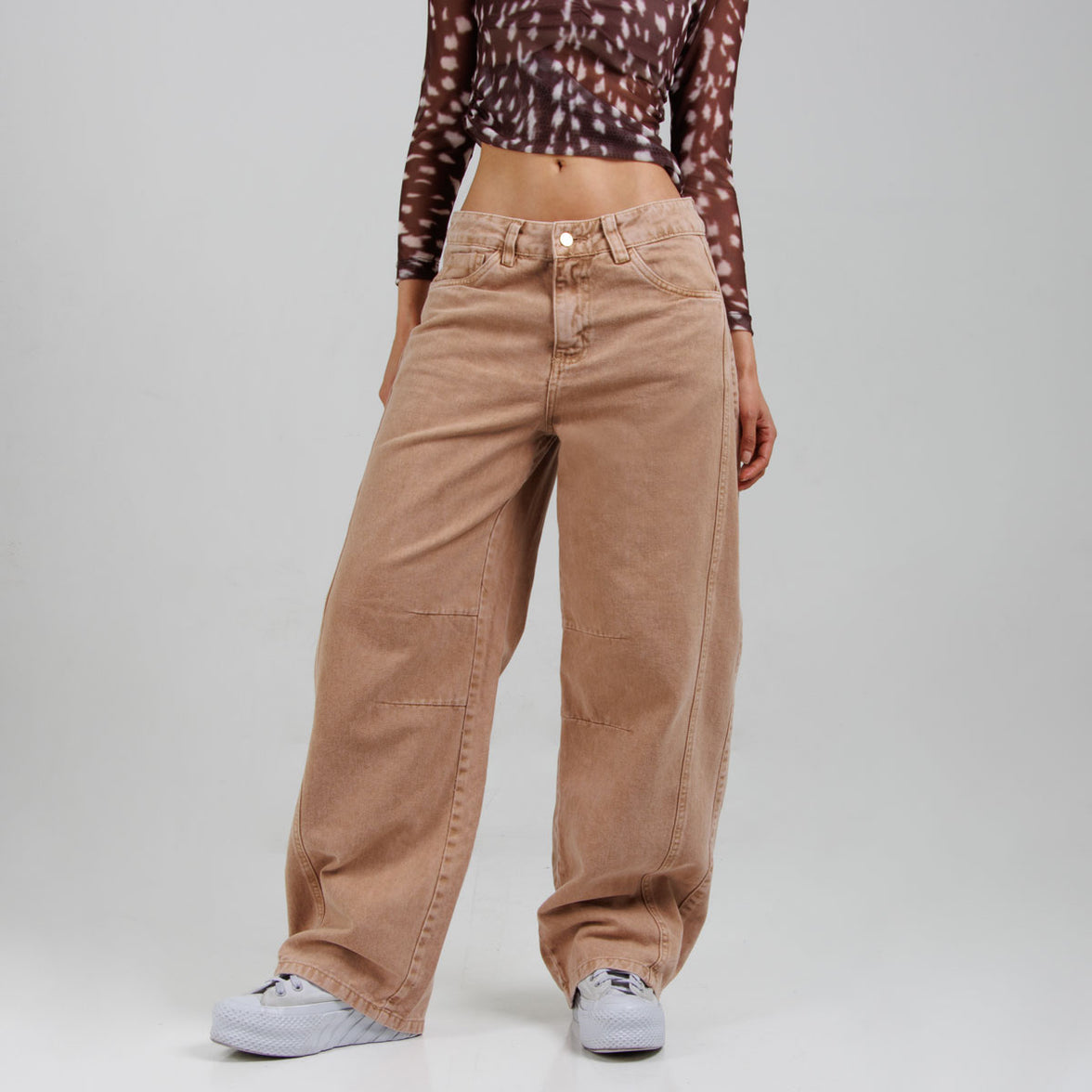 Jean Baggy Camel Ax-2822 Rigido