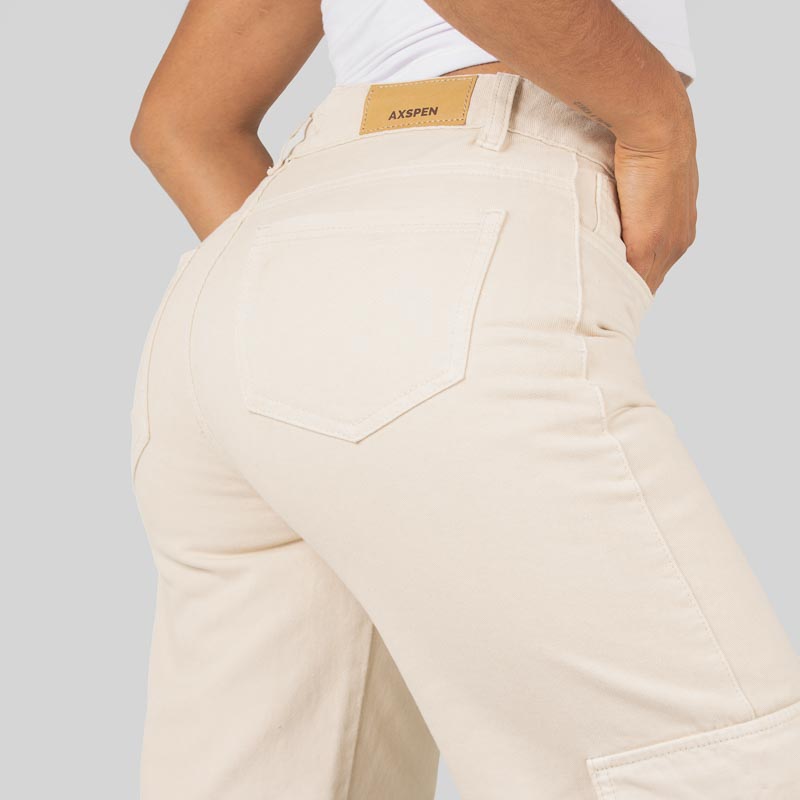Jean Dama Cargo AX-2504 Beige