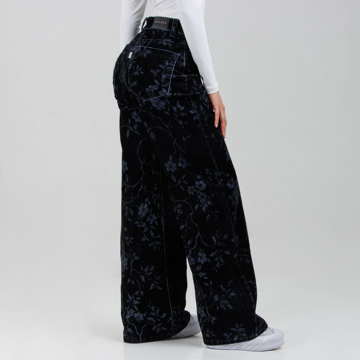 Pantalón Wide Leg Ax-3106 Negro Licrado