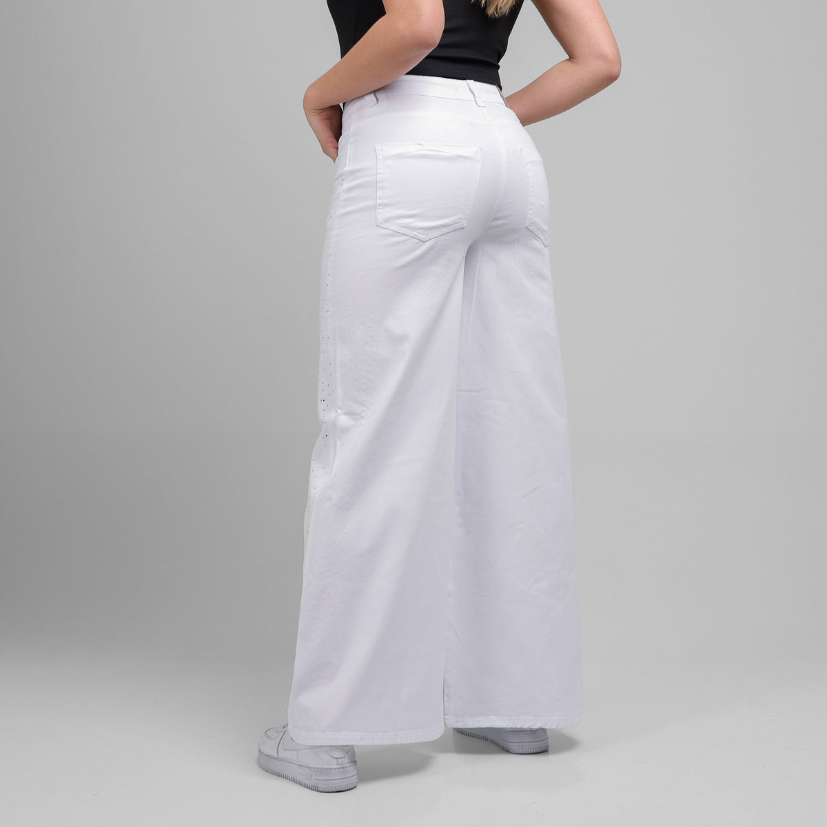 Pantalón Drill Axspen Wide Leg Ax-2857 Blanco