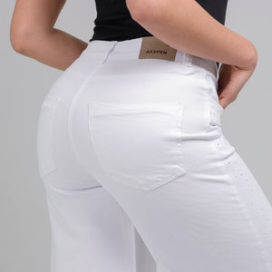 Pantalón Drill Axspen Wide Leg Ax-2857 Blanco