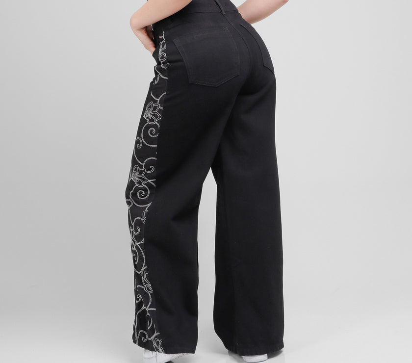 Jean Axspen Wide Leg Ax-2968 Negro