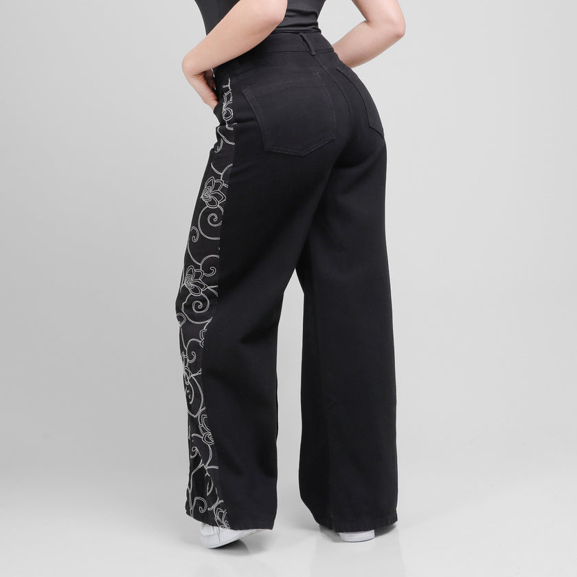 Jean Axspen Wide Leg Ax-2968 Negro