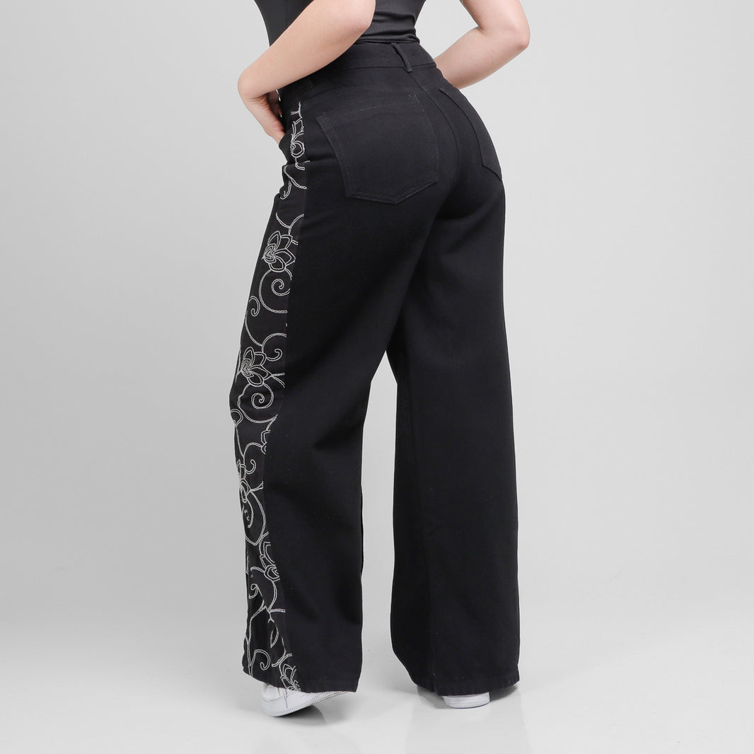Jean Axspen Wide Leg Ax-2968 Negro
