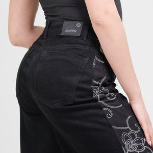 Jean Axspen Wide Leg Ax-2968 Negro