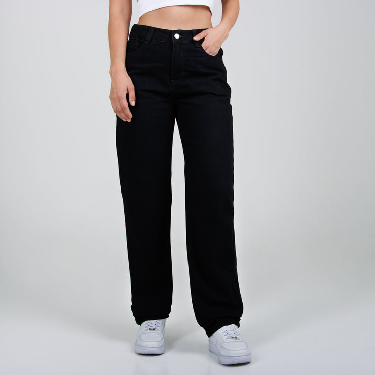 Jean Axspen Mom Fit Ax-2703 Negro Rigido