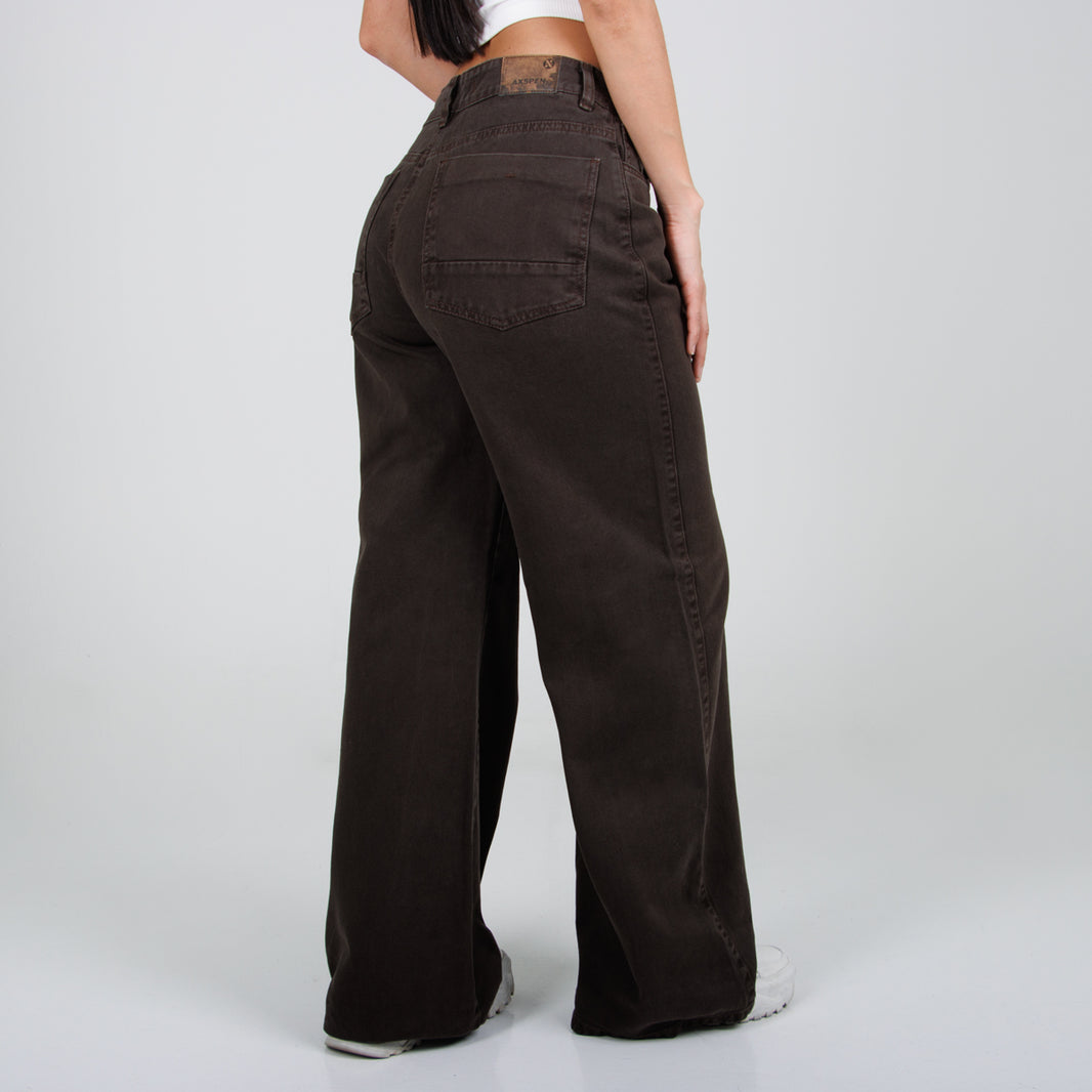 Jean Axspen Wide Leg Ax-2988 Cafe