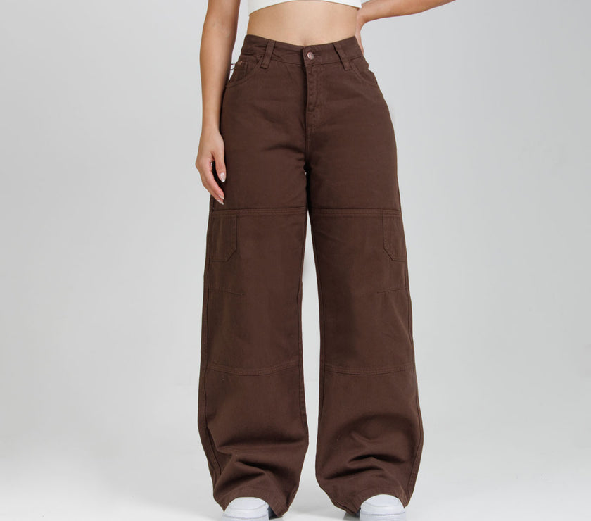 Jean Axspen Wide Leg Ax-2937 Cafe