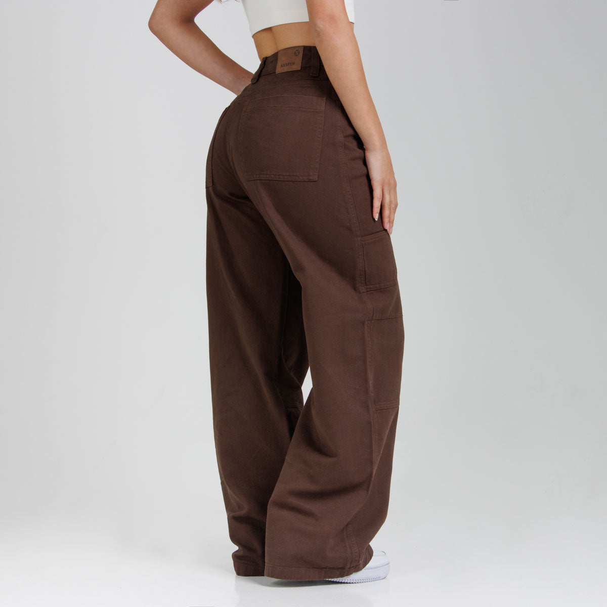 Jean Axspen Wide Leg Ax-2937 Cafe