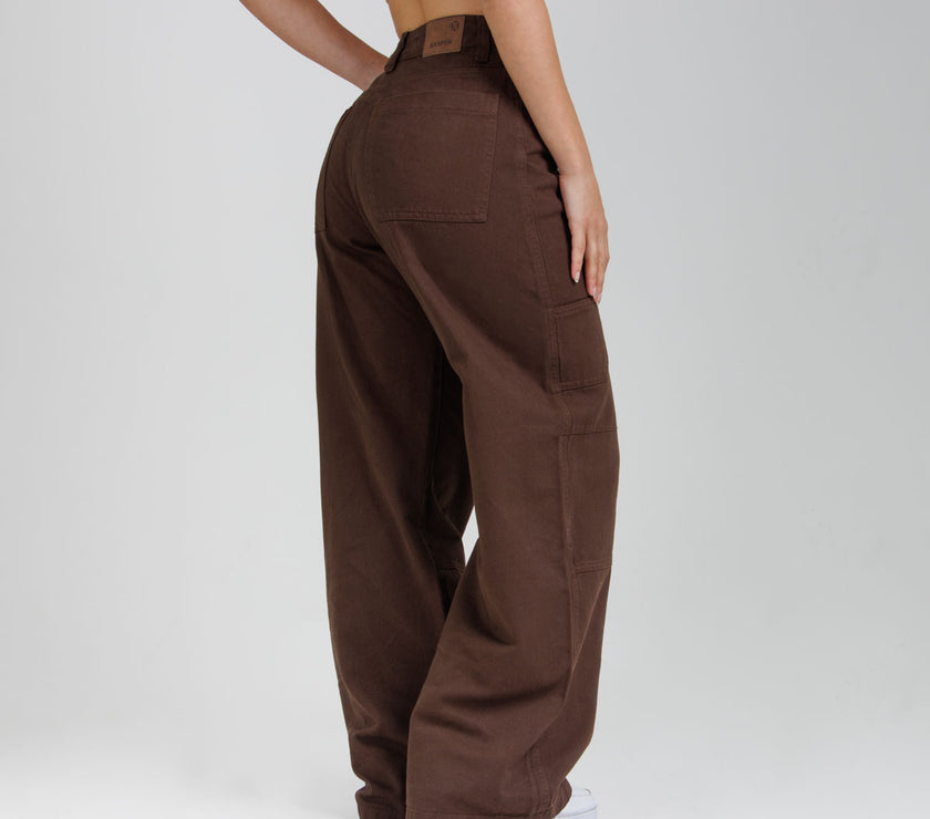 Jean Axspen Wide Leg Ax-2937 Cafe